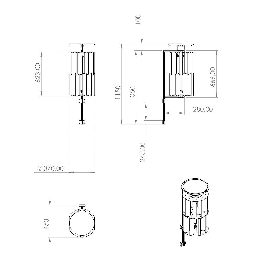 Portable Wind & Solar Hybrid Generator Kit