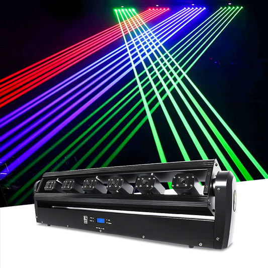 Six-Eye Rotating Laser Projector - Multi-Beam Lighting System 💫🌀🔴