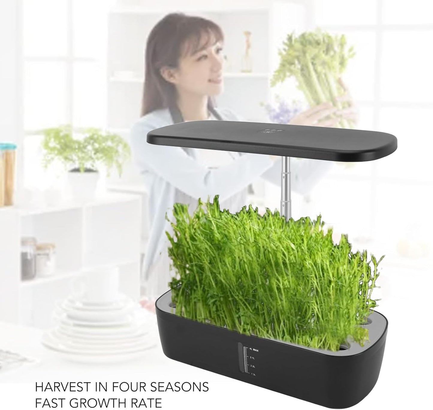 Smart 12-Pot Hydroponic Indoor Garden 🌱 Grow Fresh Herbs & Vegetables at Home
