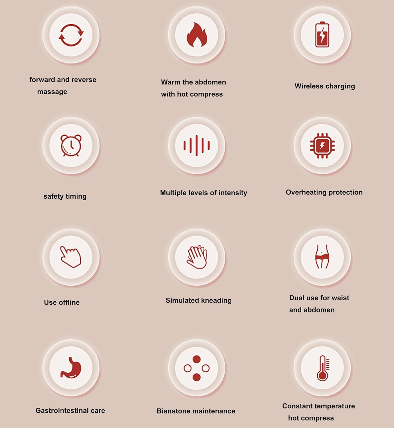 Heated Abdominal Massager Belt